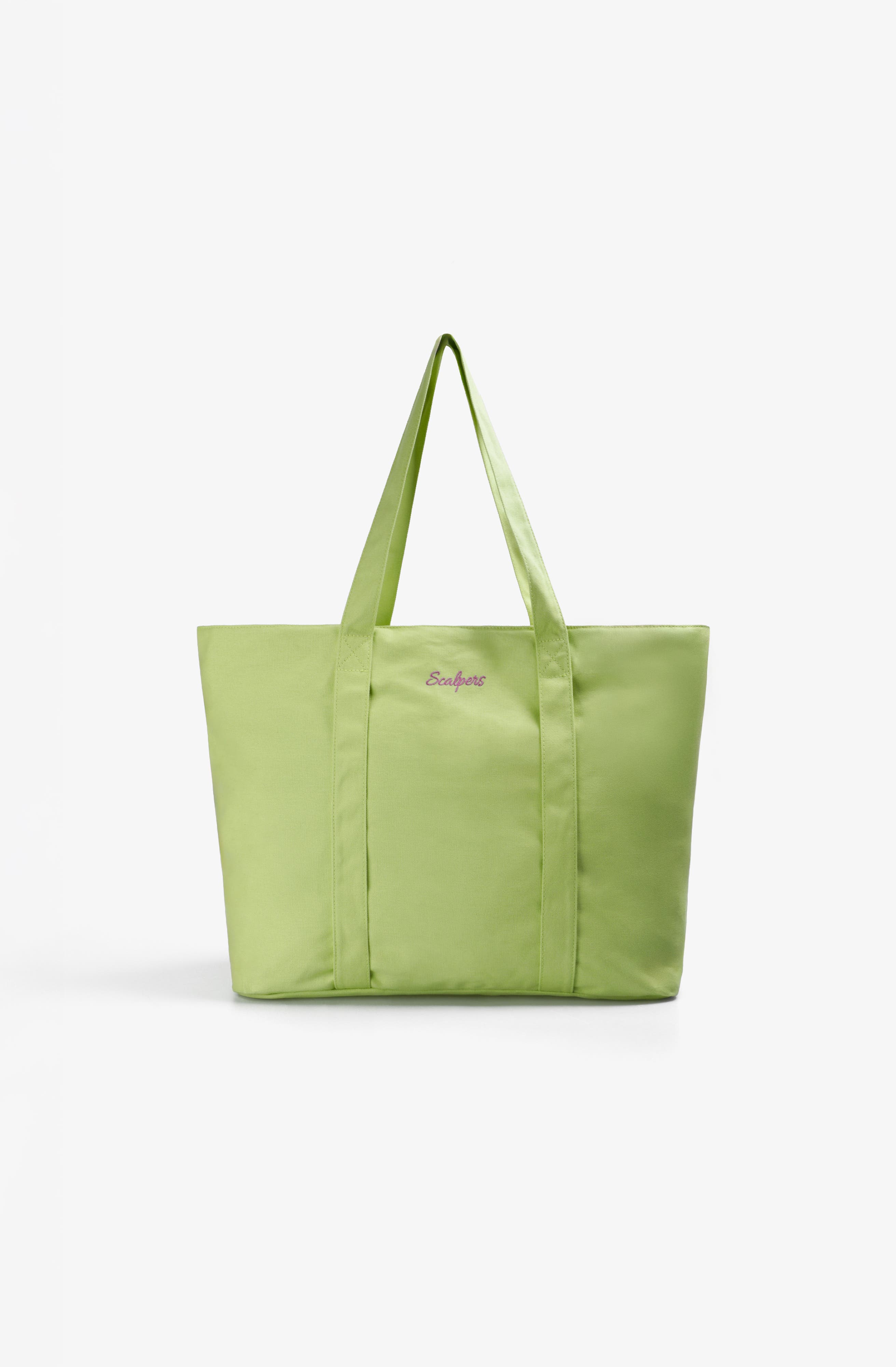Scalpers Skull Tote Bag, Alternate, color, Lime