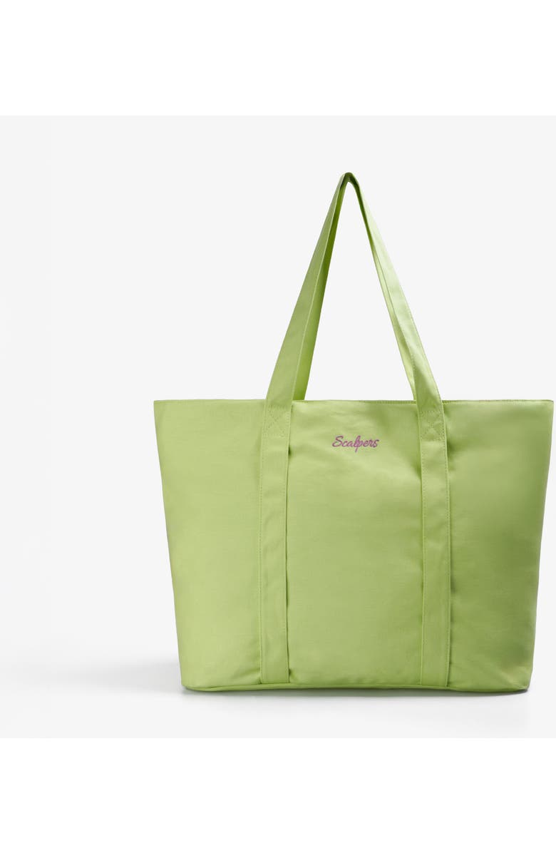 Scalpers Skull Tote Bag, Alternate, color, Lime