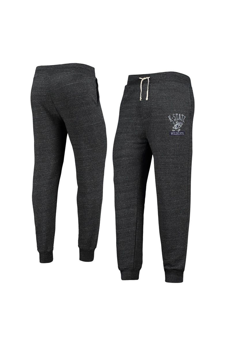 ALTERNATIVE APPAREL Men's Alternative Apparel Heathered Black Kansas State Wildcats Dodgeball Tri-Blend Pants, Main, color, 