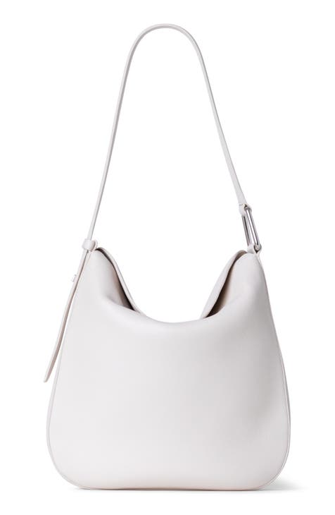 White hobo bag leather sale