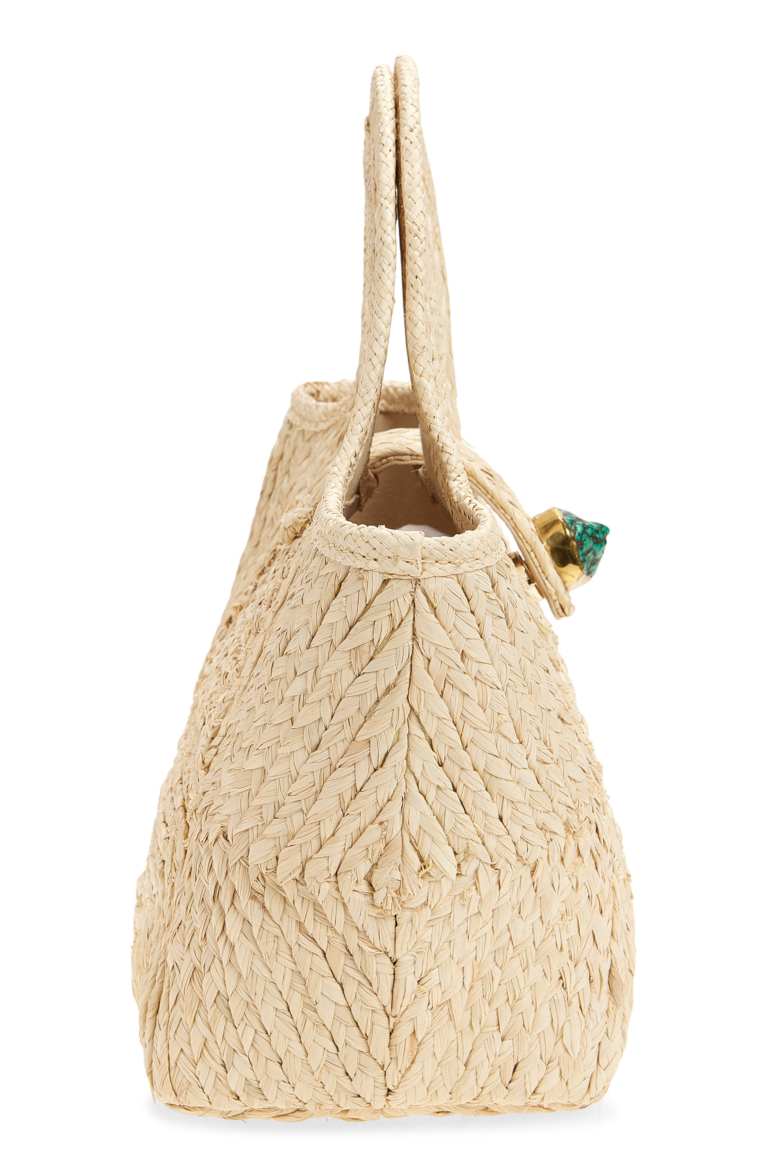Pamela Munson The Petite Lulu Raffia Shoulder Bag, Alternate, color, Natural