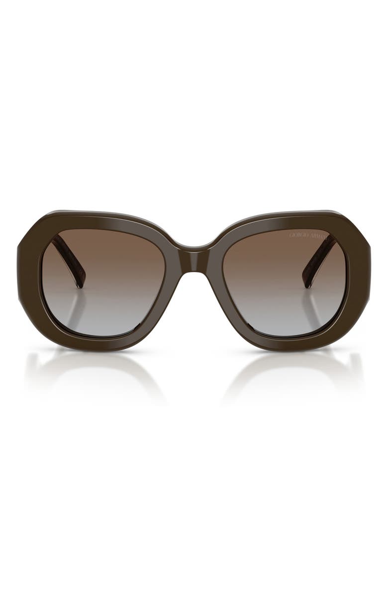 AX Armani Exchange 51mm Gradient Square Sunglasses, Main, color, Brown / Grey Gradient Brown