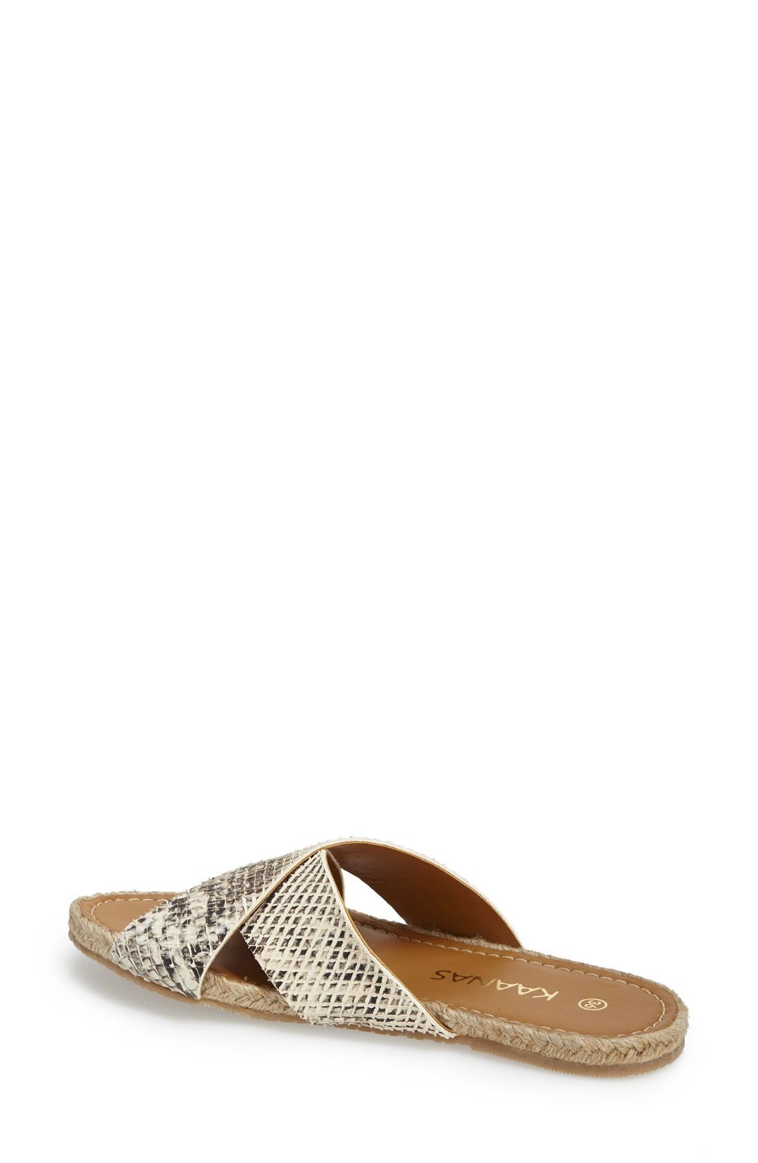 'Guajira' Slide Espadrille, Alternate, color, BUTTERMILK PYTHON
