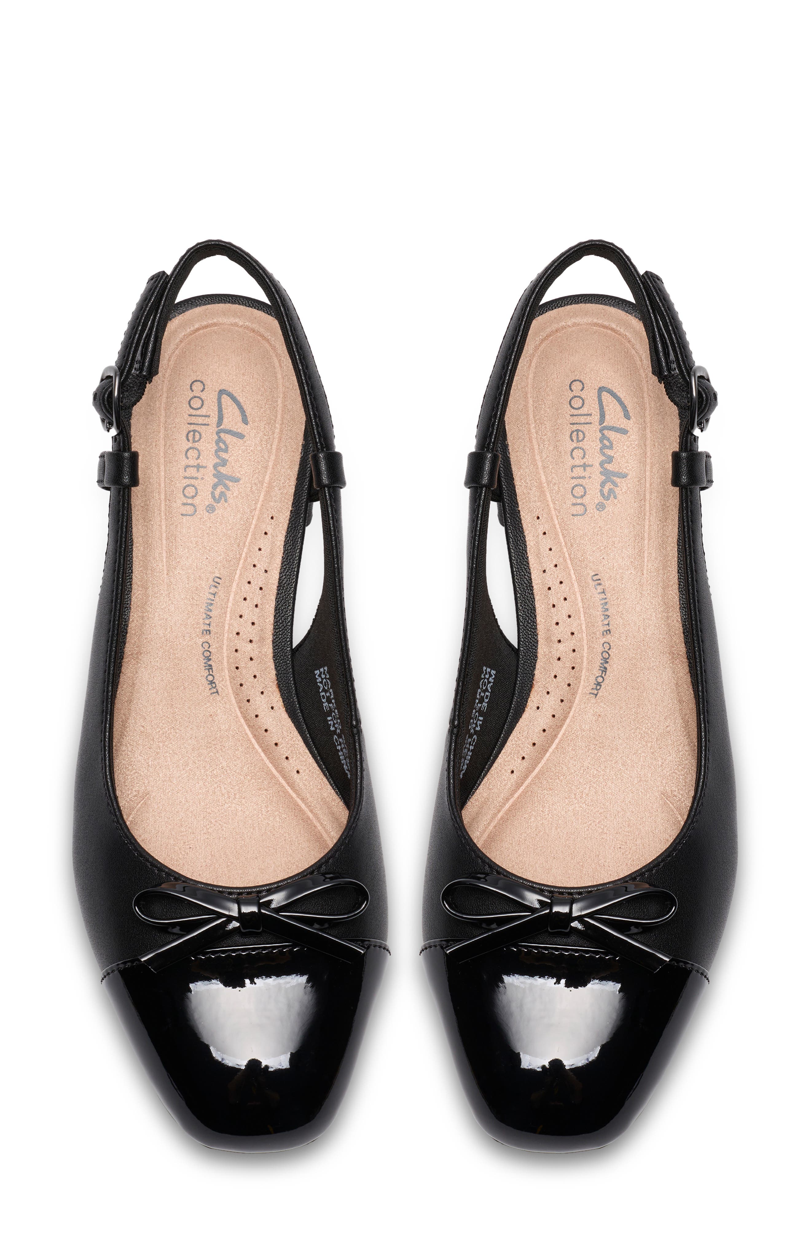 Clarks<sup>®</sup> Iridessa Slingback Pump, Alternate, color, Black Leather
