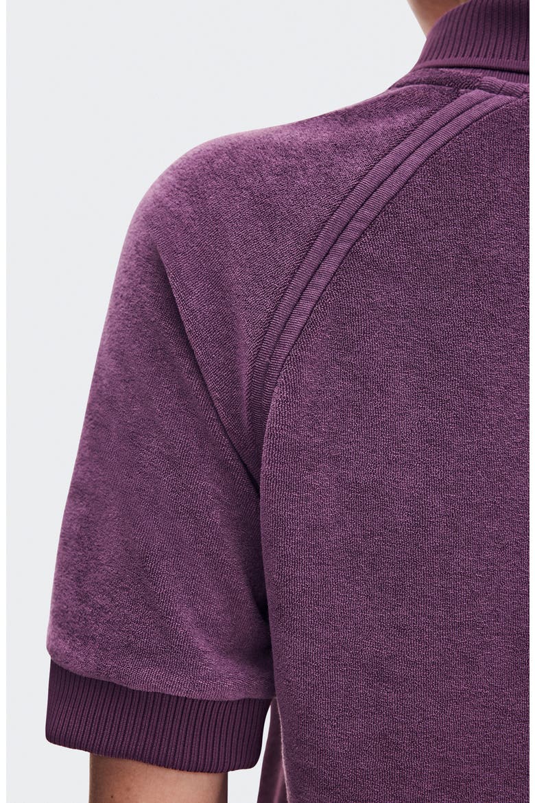 Courtside Cotton Blend Terry Polo, Alternate, color, CASSIS