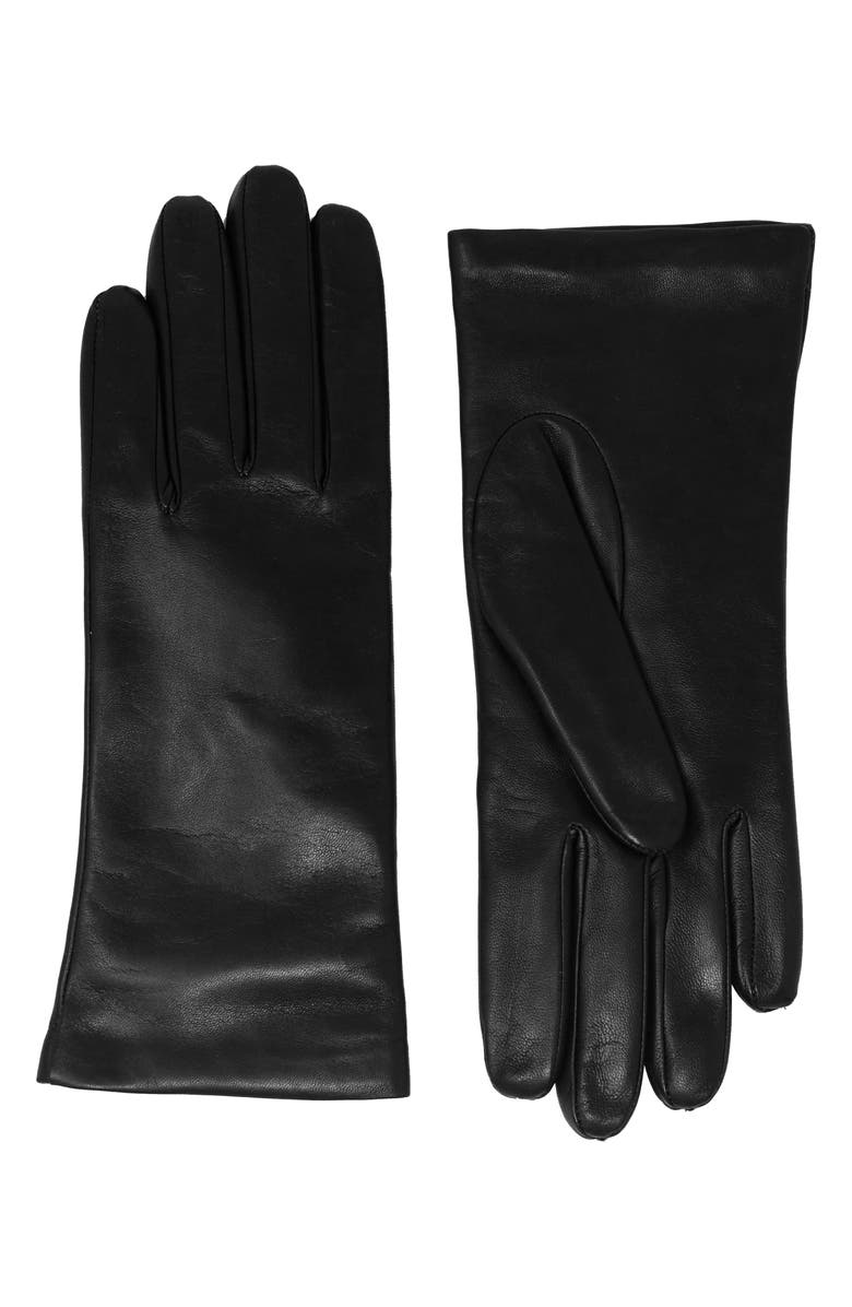 Nicoletta Rosi Women's Cashmere Lined Lambskin Leather Gloves, Main, color,