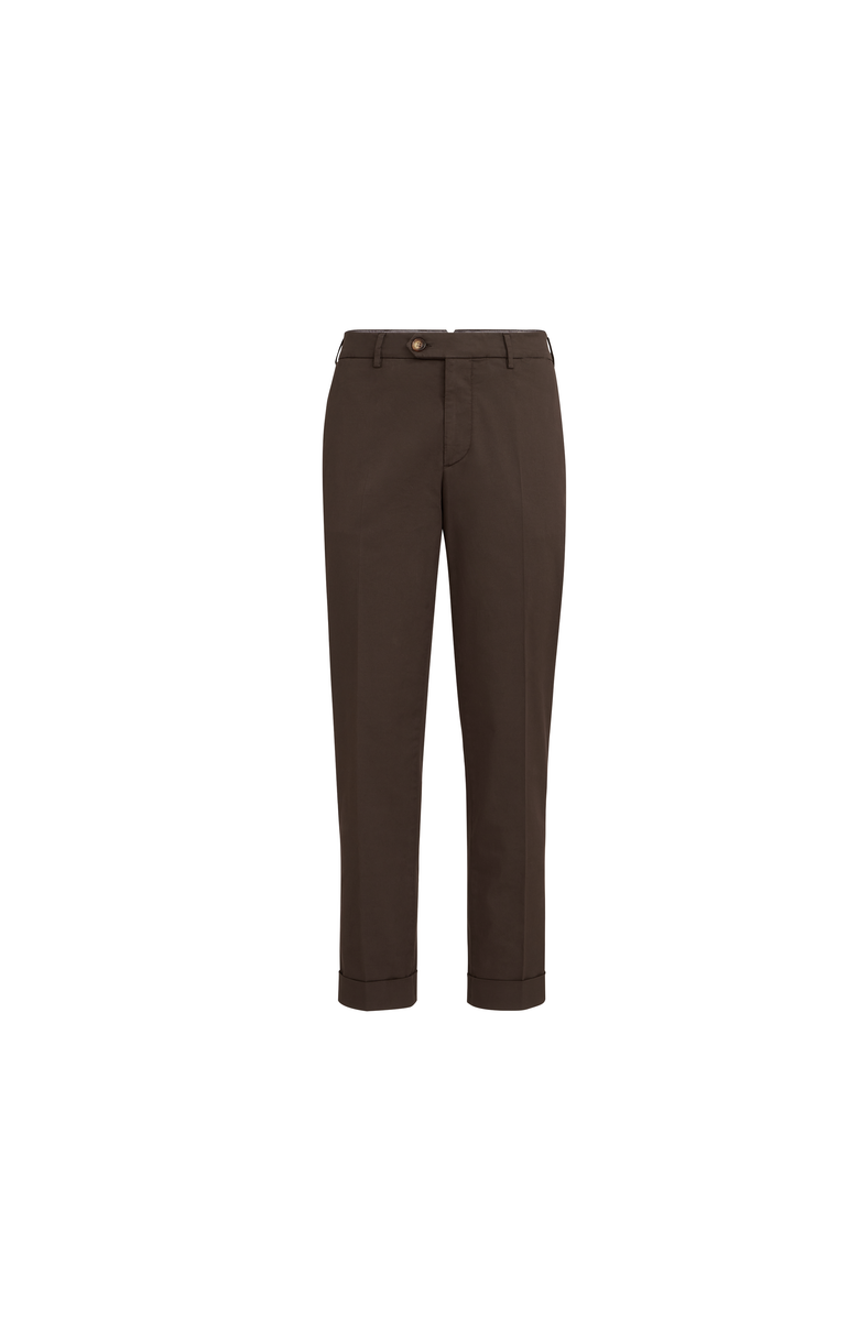 Brunello Cucinelli Italian fit trousers, Main, color, Brown