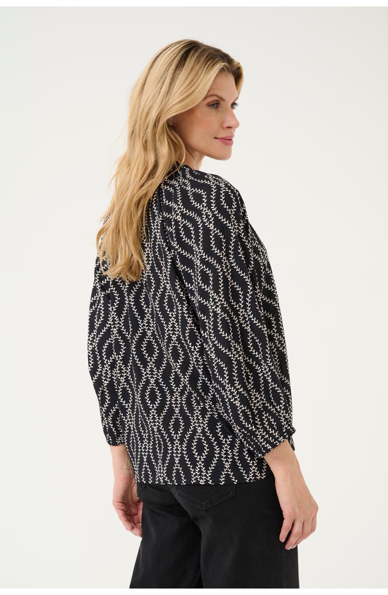 Kaffe KAsigrid 3/4 Sleeves V-notch Neck Blouse, Alternate, color, 