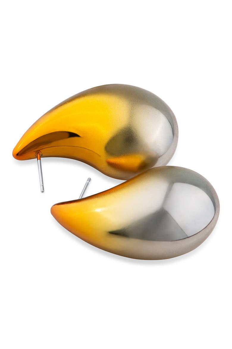 Gradient Pear Stud Earrings (Nordstrom Exclusive), Alternate, color, SILVER