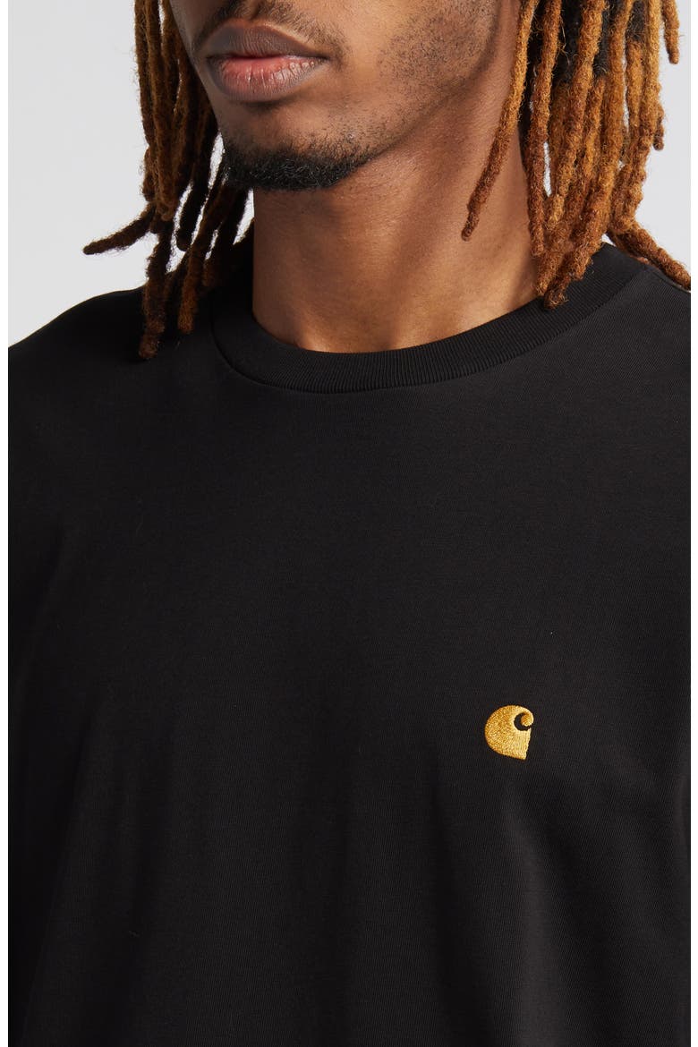 Chase Long Sleeve T-Shirt, Alternate, color, BLACK / GOLD