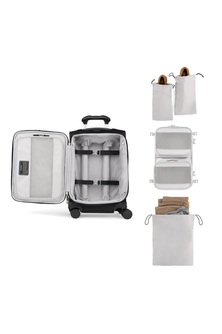 Versapack + Softside 21" Carry On & 25"Medium Checked Spinner Luggage Set, Alternate, color, Black