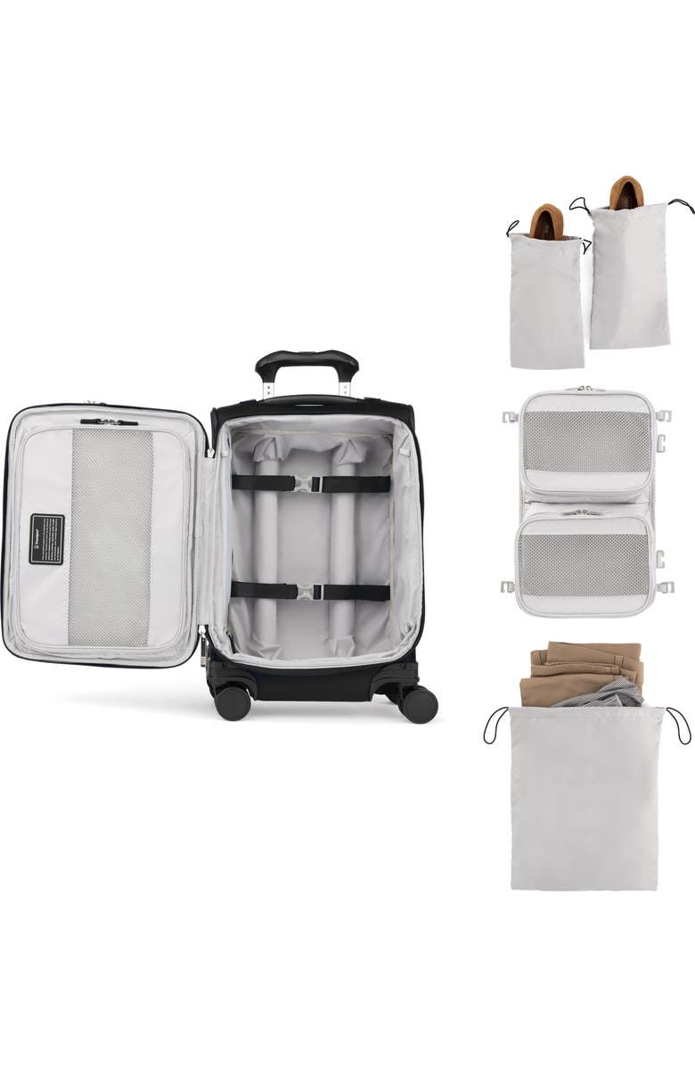 TRAVELPRO Versapack + Softside Carry On & Large Spinner Luggage Set, Alternate, color, Black