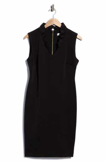 Ruffle Trim Shift Dress