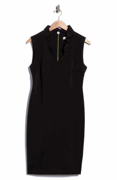Ruffle Trim Shift Dress