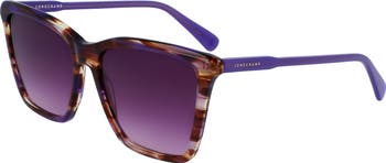 Le Pliage 56mm Gradient Rectangular Sunglasses