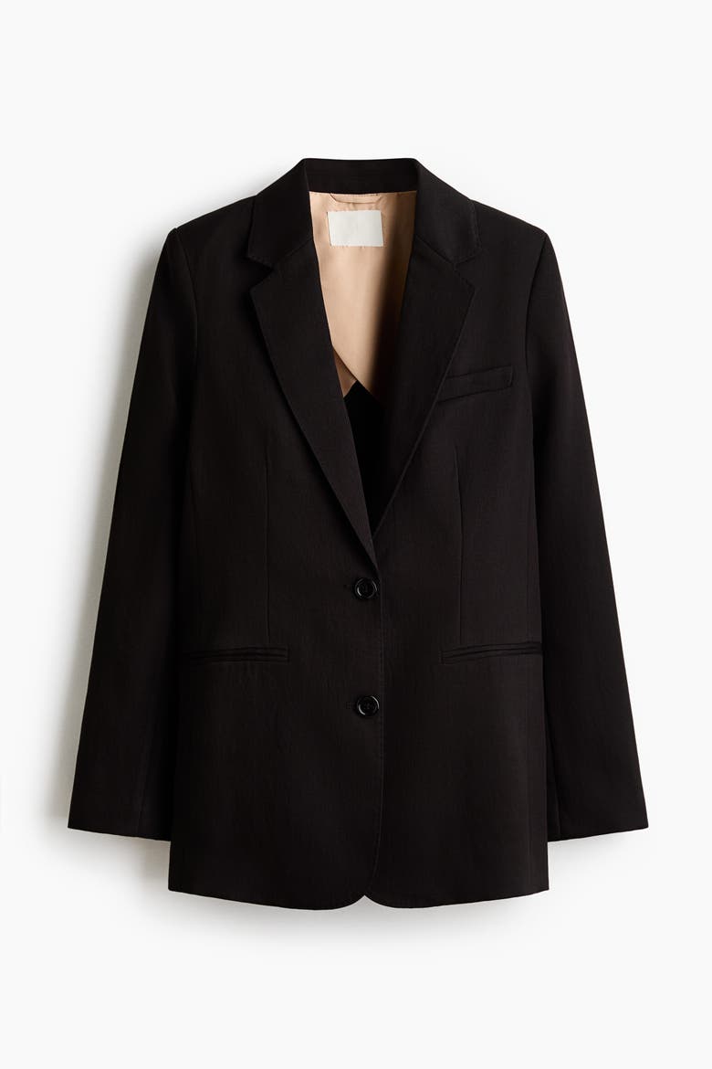 Single-breasted Blazer, Alternate, color, Black