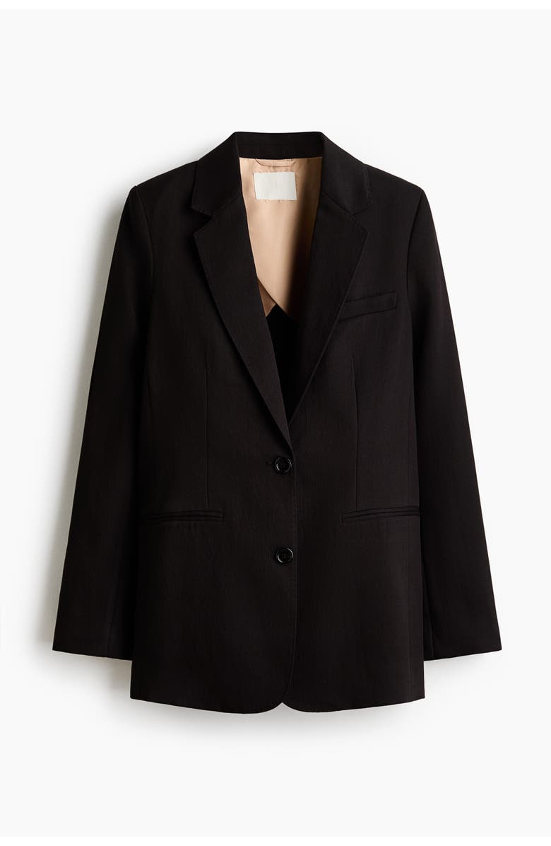 H&M Single-breasted Blazer, Main, color, Black