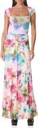 AFRM Winona Square Neck Cap Sleeve Top