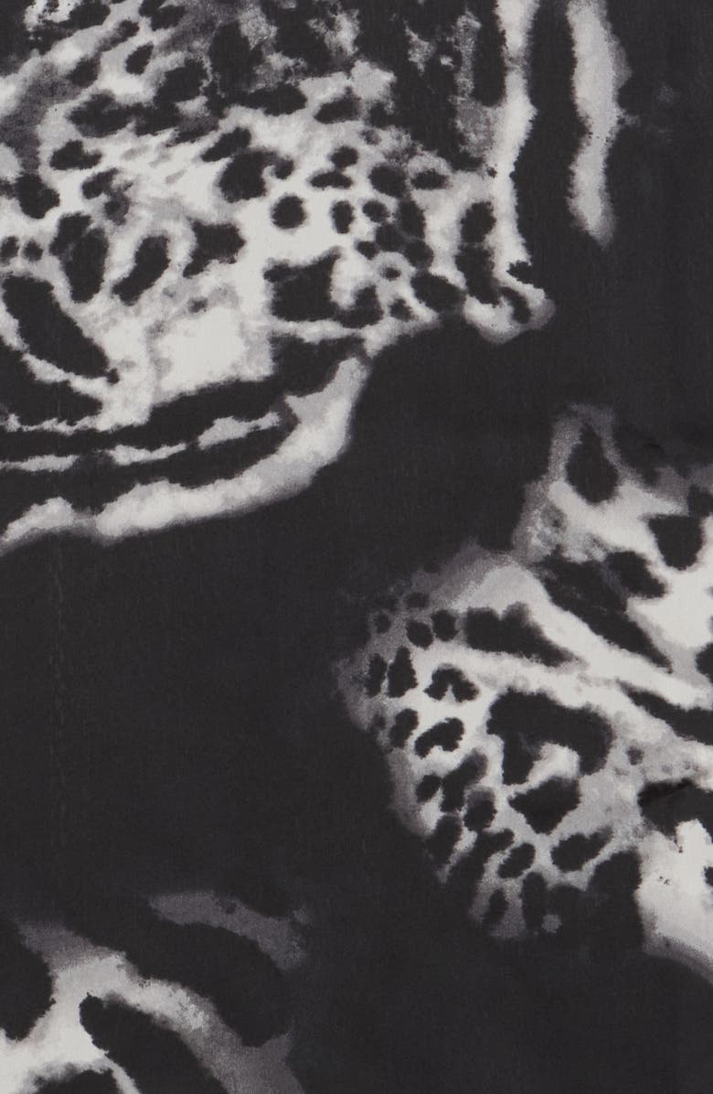 Vince Camuto Ombre Animal Print Square Scarf, Alternate, color, Black