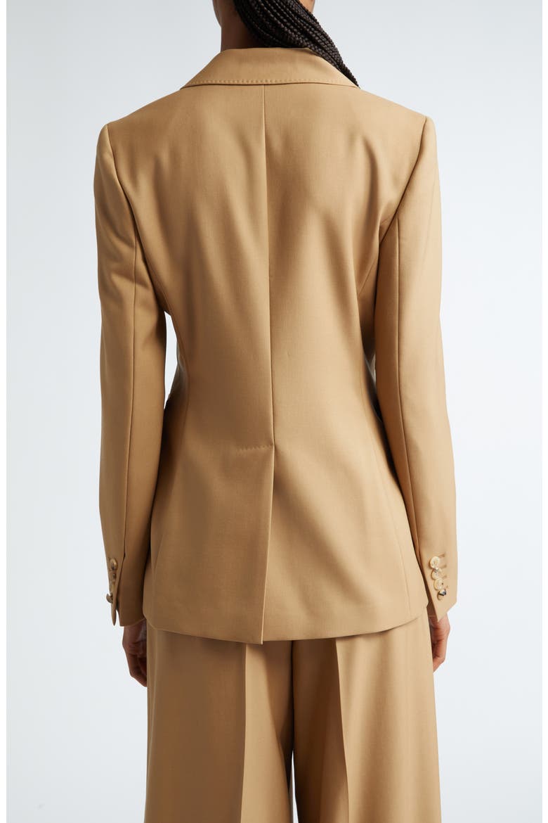 Osanna Double Breasted Twill Blazer, Alternate, color, HONEY