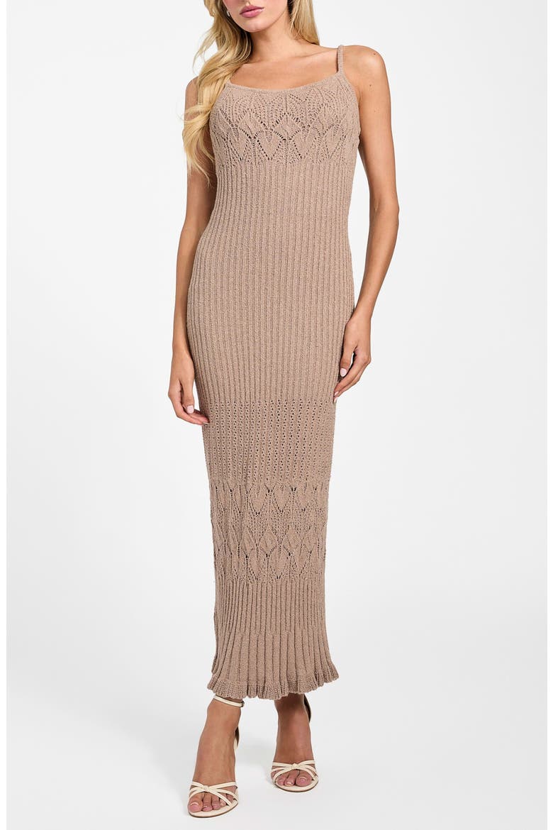 Shinju Bouclé Maxi Dress & Shrug Set, Alternate, color, BEIGE