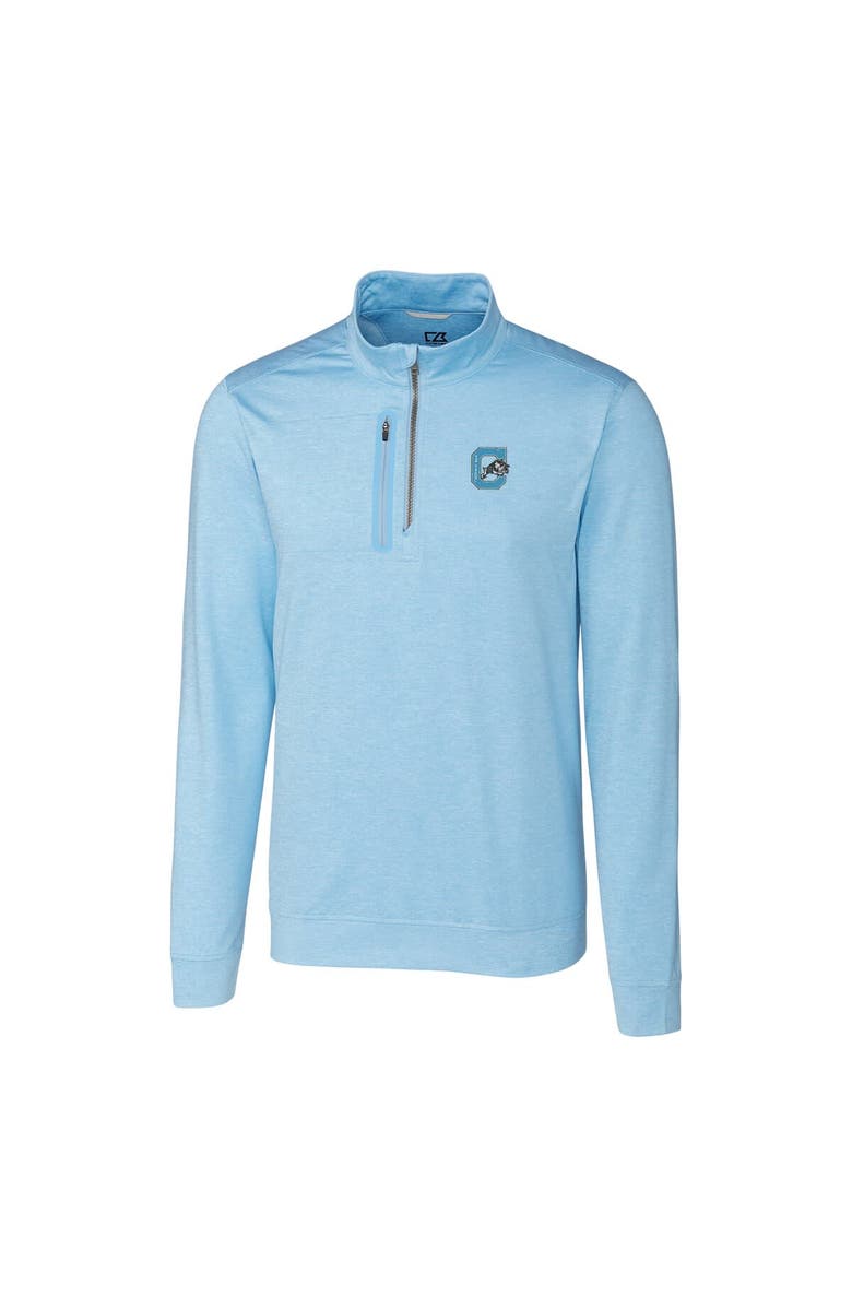 Cutter & Buck Men's Cutter & Buck Light Blue Citadel Bulldogs Stealth Vault Logo 1/2-Zip Jacket, Alternate, color,