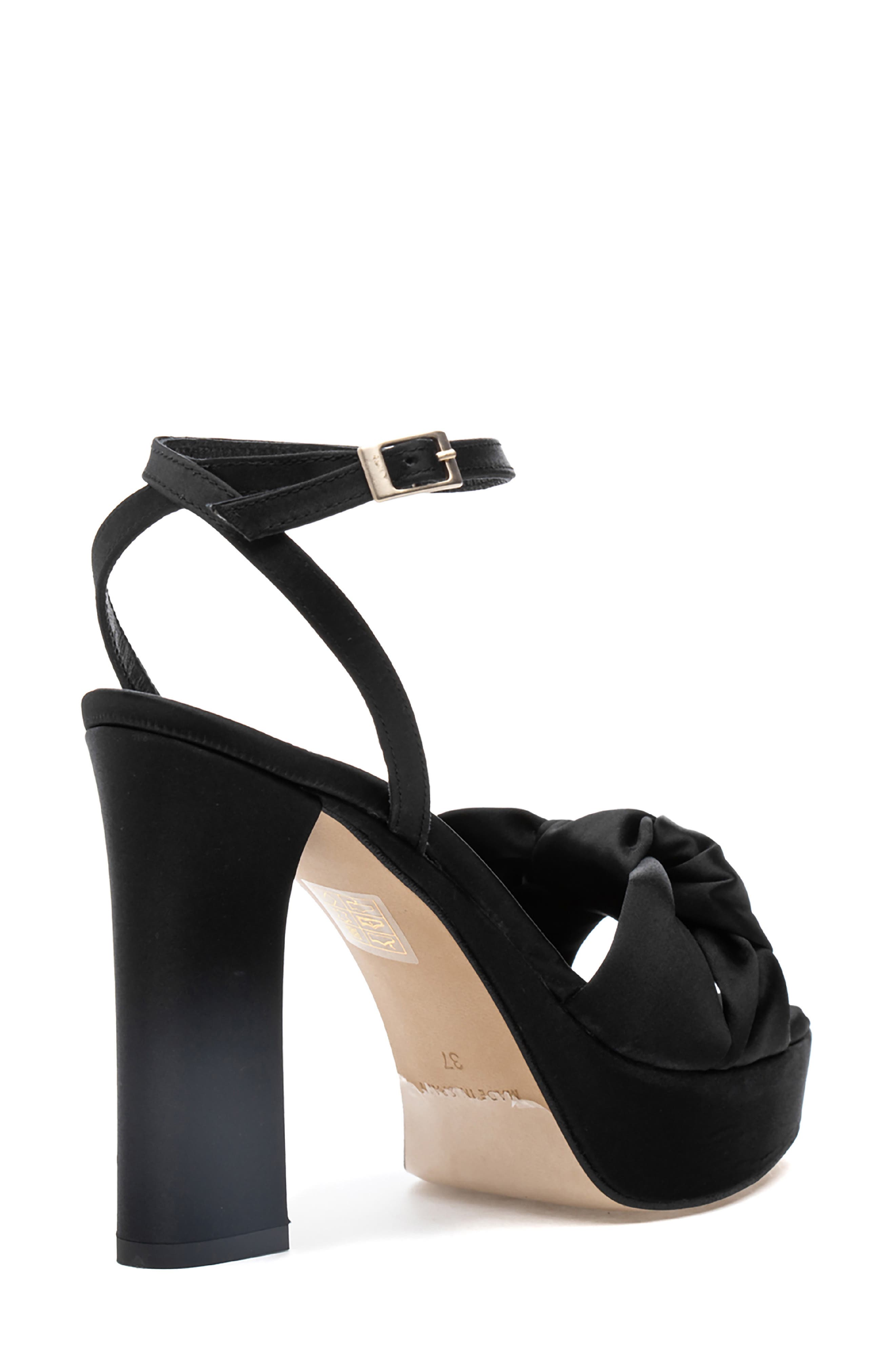 275 Central Miles Ankle Strap Platform Sandal, Alternate, color, Black Satin