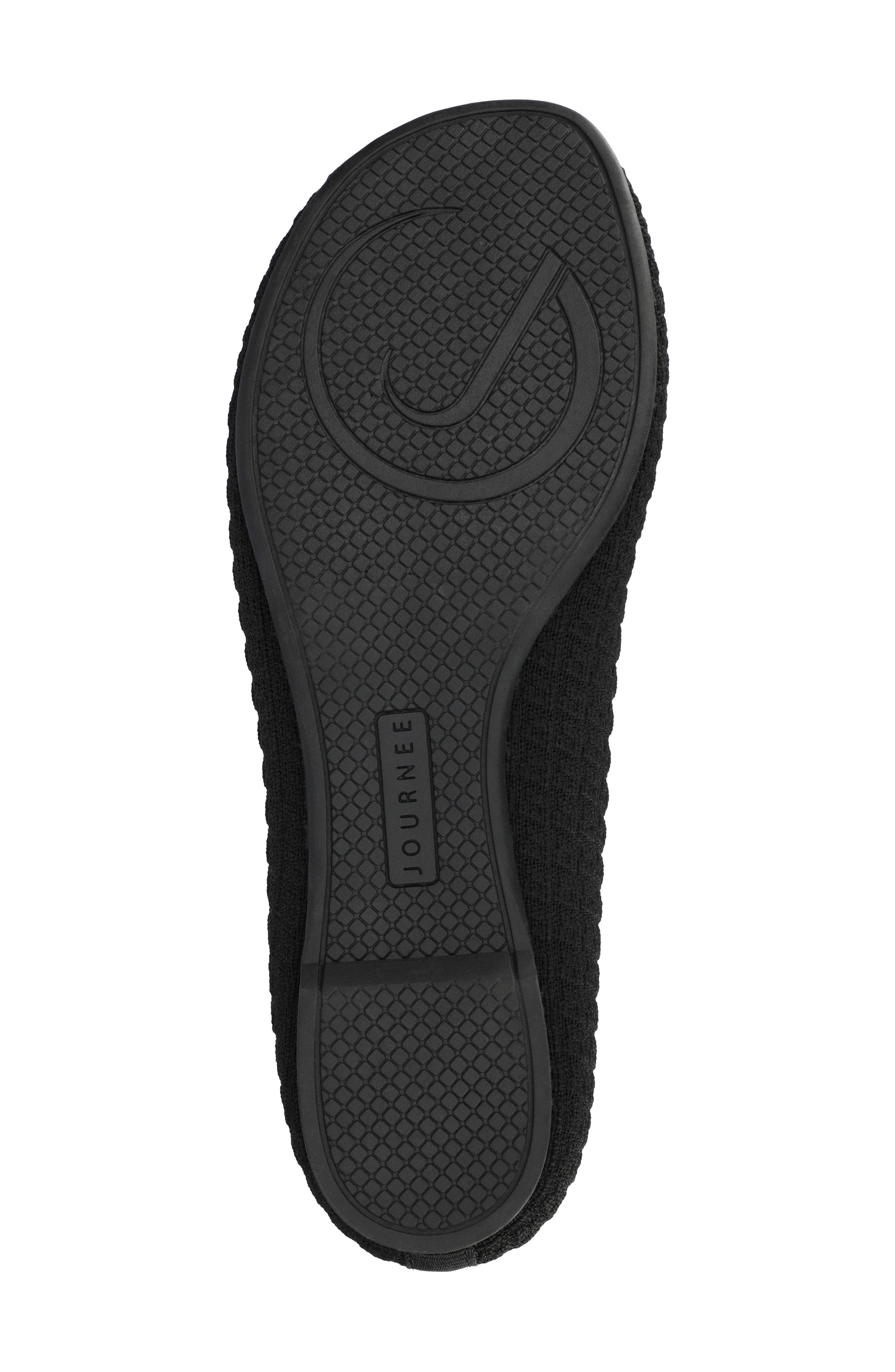 Journee Collection Aria Knit Flat, Alternate, color, Black