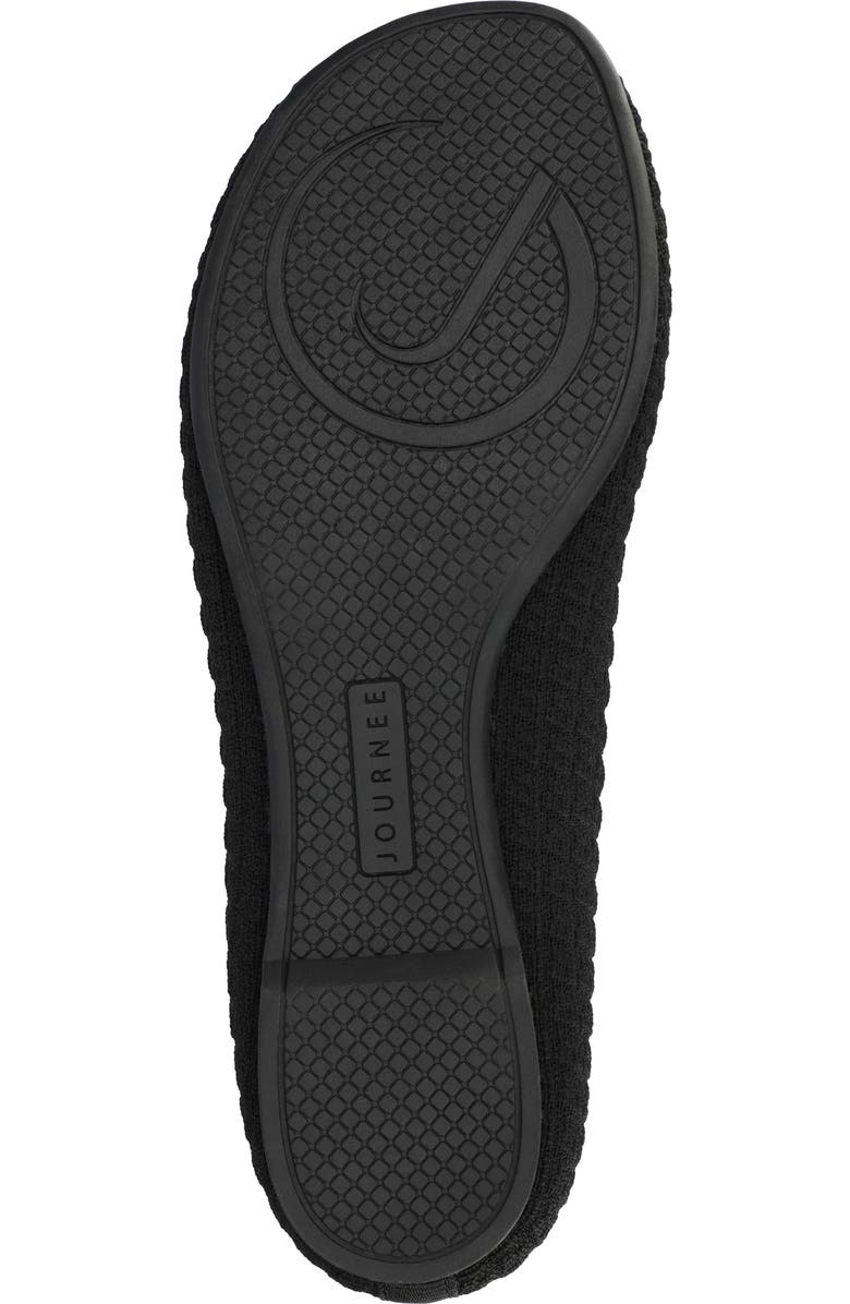 Journee Collection Aria Knit Flat, Alternate, color, Black