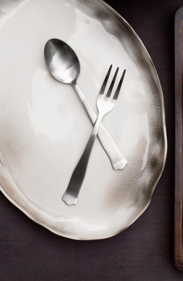 VIETRI Large Aurora Stoneware Platter, Alternate, color, Ash