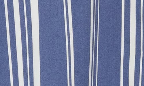 Abound Stripe Camp Shirt In Blue Indigo Link Stripe