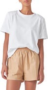 Grey Lab Power Shoulder Cotton T-Shirt
