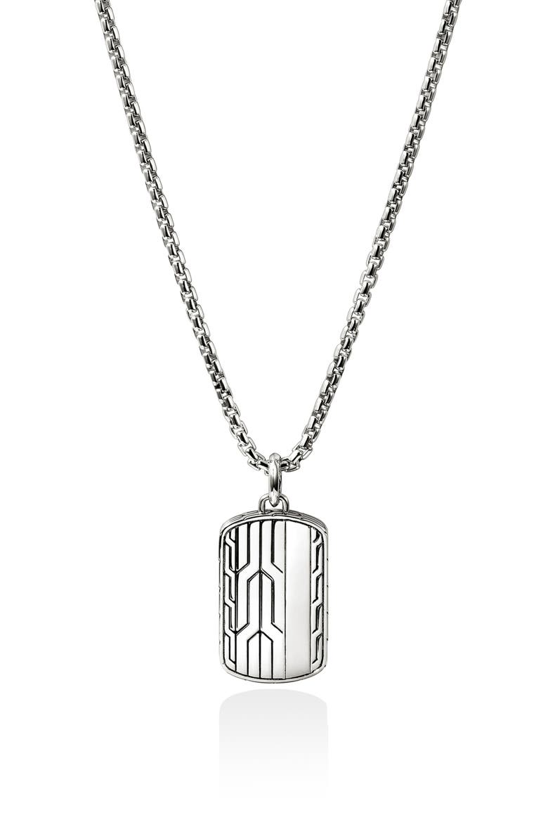 Icon 50 Tag Pendant, Alternate, color, SILVER