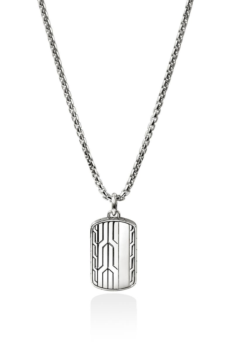 John Hardy Icon 50 Tag Pendant, Alternate, color, Silver