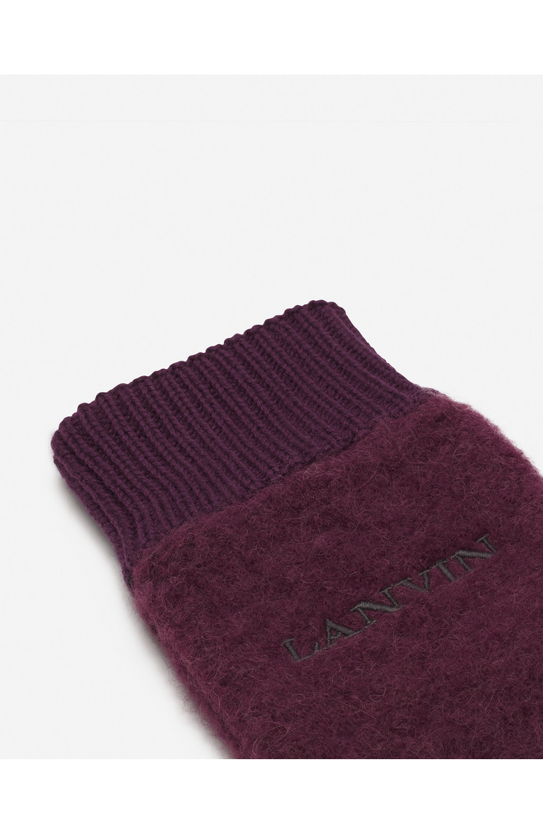 Lanvin Wool Mittens, Alternate, color, Burgundy