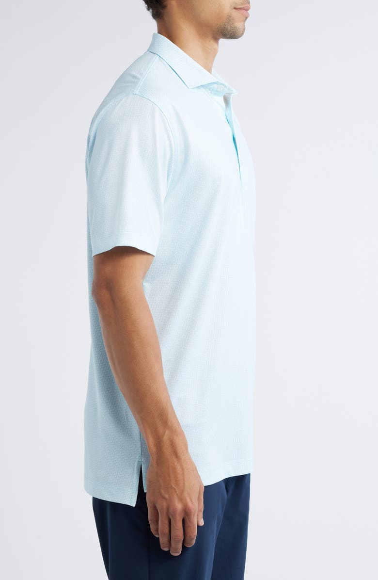 johnnie-O Island Times Geo Print Performance Polo, Alternate, color, Tarpon