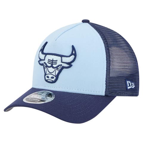 Youth New Era Light Blue Chicago Bulls Colorpack A-Frame 9FORTY Trucker Adjustable Hat