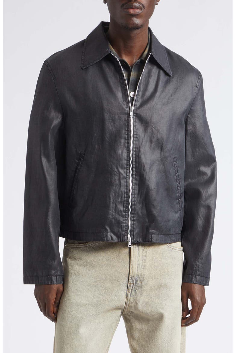 Mini Worker Jacket, Main, color, LACQUER BLACK