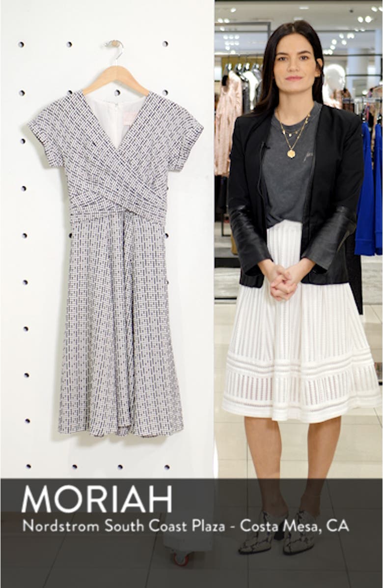 Carson Variegated Gingham Bow Back Dress, sales video thumbnail