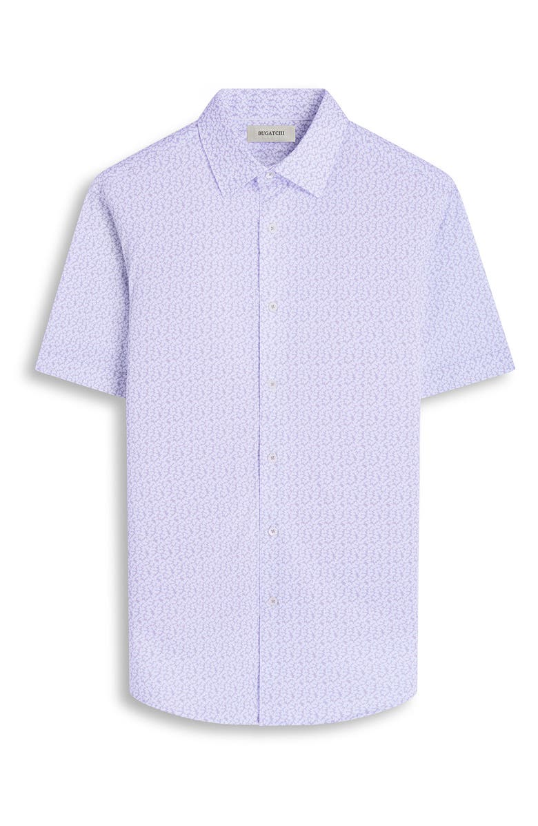 Bugatchi Miles OoohCotton<sup>®</sup> Floral Short Sleeve Button-Up Shirt, Alternate, color, Sand