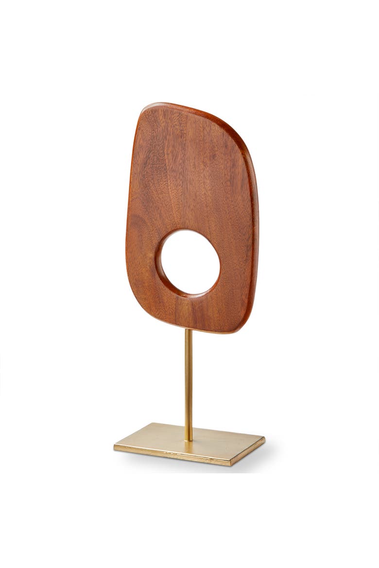 Sterling Sculpture Tall Decor Brown Mango Wood Iron 6.5x4x16 in, Main, color, Brown