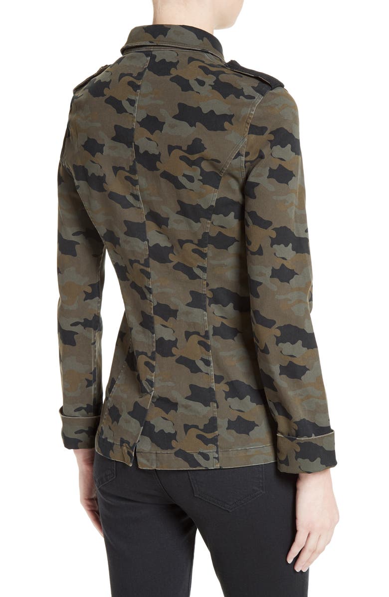 L'AGENCE Camo Print Military Jacket, Alternate, color, 