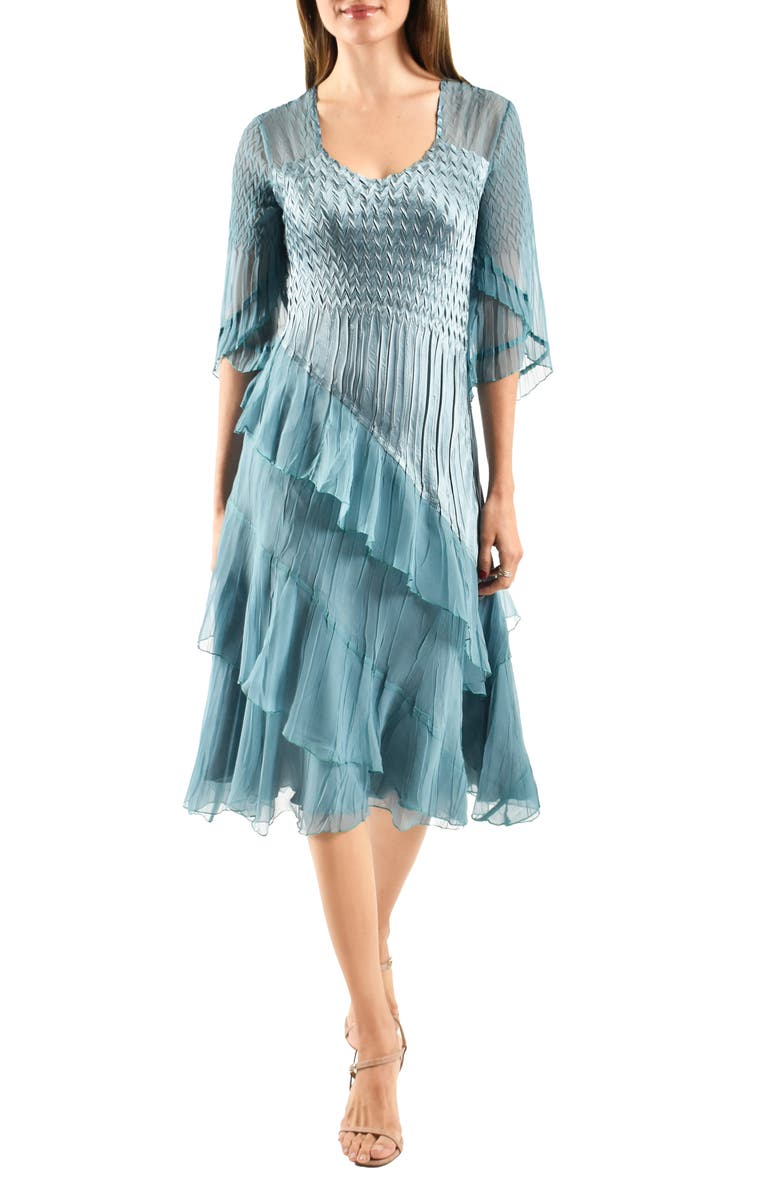 Komarov Ruffle Cocktail Dress, Main, color,