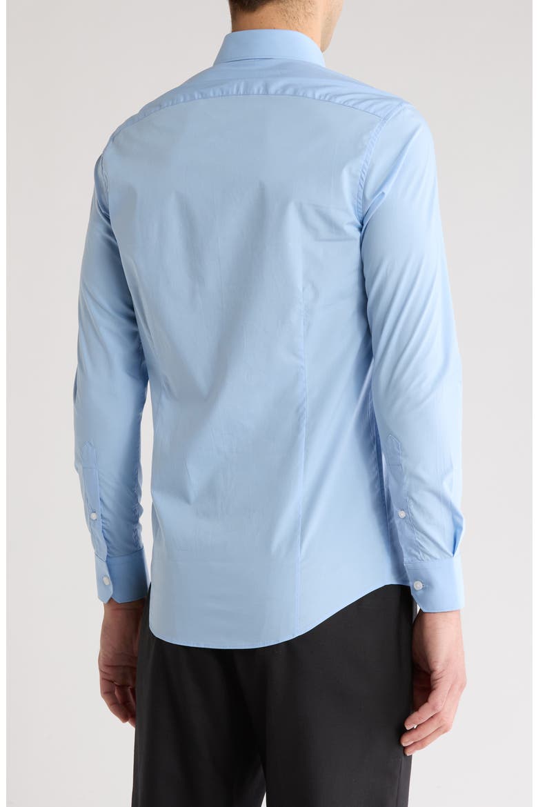 Slim Fit Stretch Cotton Dress Shirt, Alternate, color, LIGHT BLUE