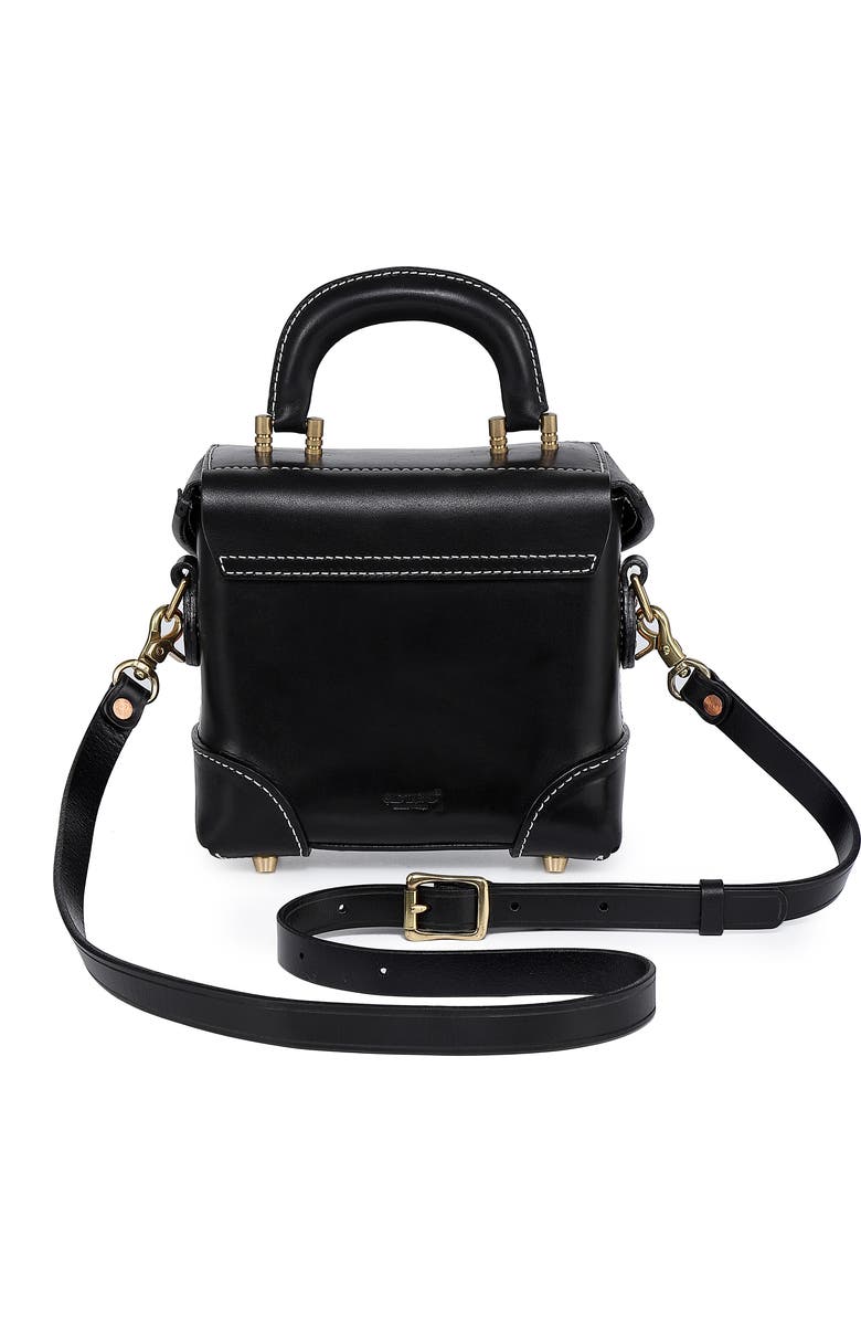 OLD TREND Azalea Genuine Leather Vintage Box Crossbody, Alternate, color, Black