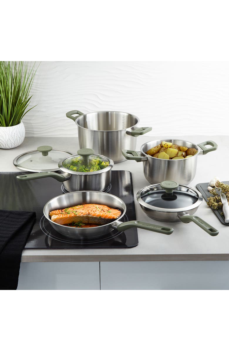 BergHOFF Leo Bolt 8-Piece Cookware Set, Alternate, color, Green