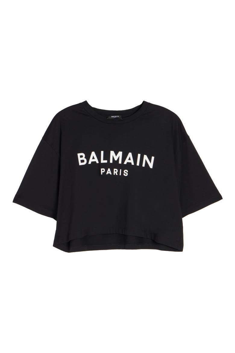 Logo Crop Cotton Graphic T-Shirt, Alternate, color, EAB BLACK/ WHITE