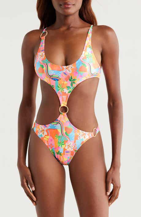 Kulani Kinis Retro Ring Cutout One-Piece Swimsuit