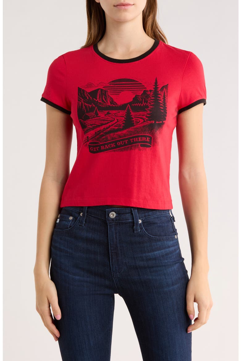 Onie Baby Ringer Graphic T-Shirt, Main, color, GET BACK OUT THERE
