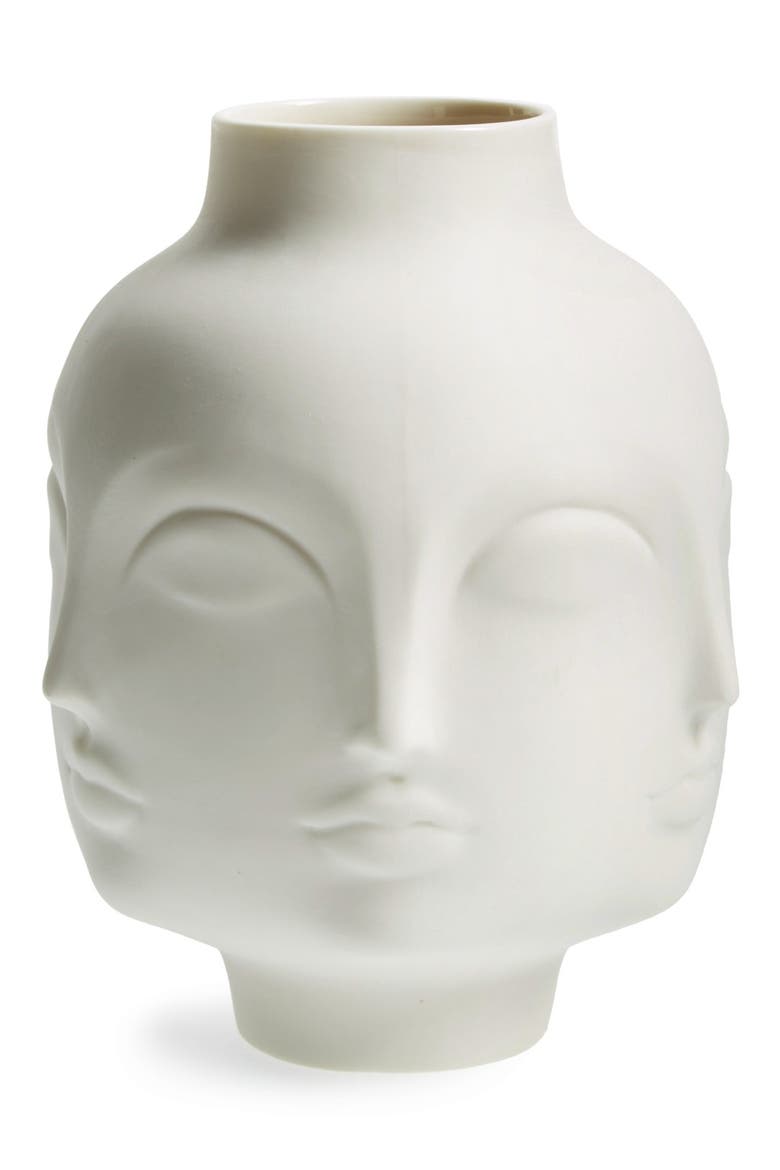 'Dora Maar' Porcelain Vase, Main, color, WHITE